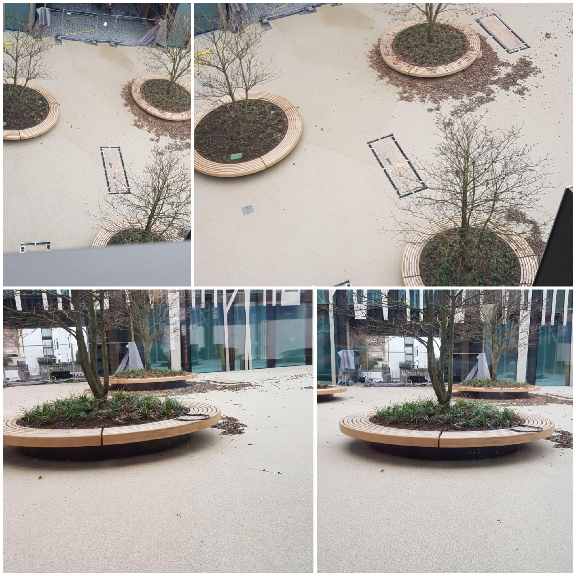 Der Innenhof aus verschiedensten Blickwinkeln